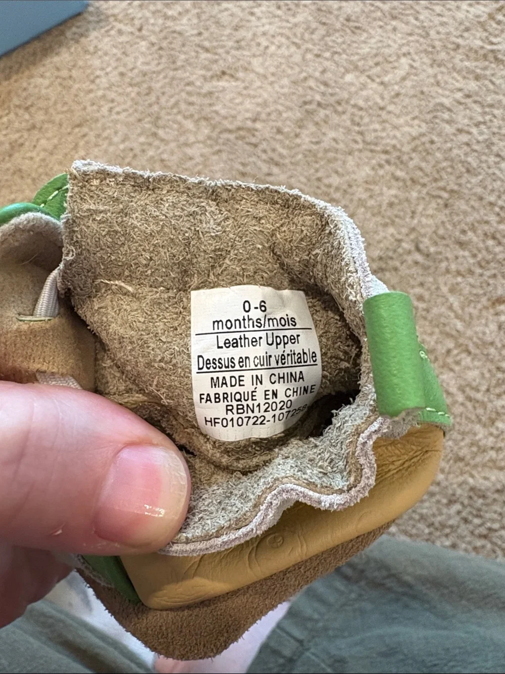Robeez leather moccasin crib shoes Star Wars grogu baby yoda the child